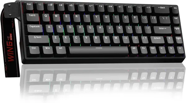 AULA WIN68 HE 65% Wired Hall Effect Magnetic Gaming Keyboard (Graywood Magnetic Switches / 8000Hz Polling Rate / 0.01mm Rapid Trigger / Adjustable Actuation / South-Facing RGB / Hot-Swappable)