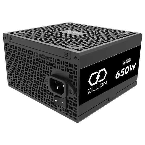 Super Flower Zillion Silver 650W 80 PLUS Silver ATX 3.1 & PCIe 5.1 Power Supply – SF-650Z12SL (Native 12V-2x6 Cable / DC-to-DC Design / 105°C Taiwanese Capacitor / 120mm Hydraulic Bearing Fan / Flat Ribbon Cables)