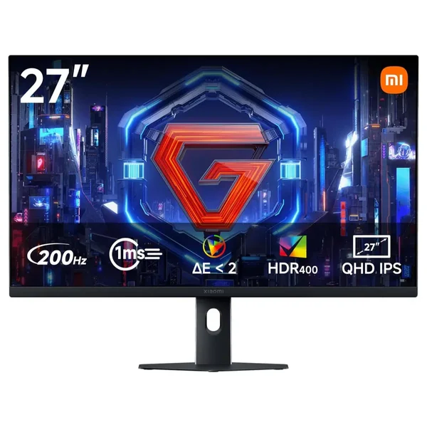 Xiaomi G27Qi 27" 2K QHD 180Hz / 200Hz Fast IPS Esports Gaming Monitor – P27QCA-RGGL / P27QDB-RGGL (2560×1440 / 1ms GTG / AMD FreeSync / 95% DCI-P3 & 100% sRGB / ΔE<2 / TÜV Low Blue Light & DC Dimming / Dual DP 1.4 & Dual HDMI 2.0 / Tilt Stand)