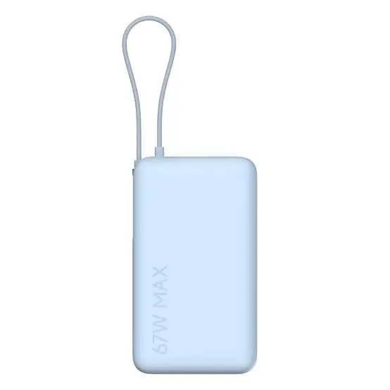 Xiaomi 20000mAh 67W Fast Charging Power Bank with Integrated Type-C Cable