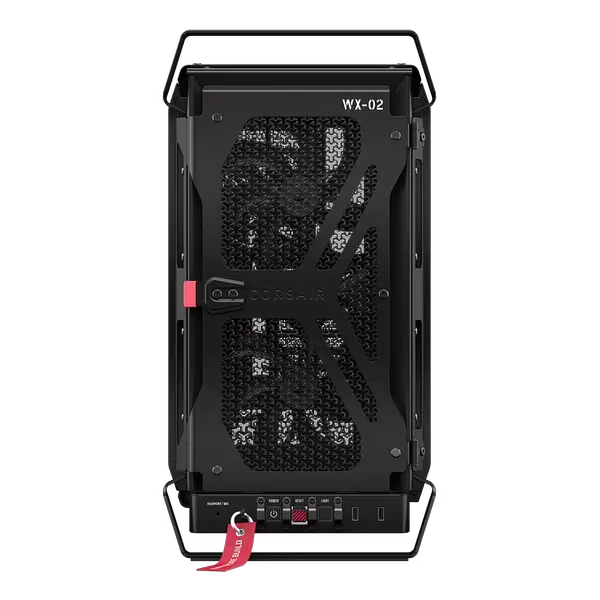 CORSAIR WARTHOG RS Performance Mid-Tower Case (Noir/Black) | Ruggedized Steel Construction with Integrated Carry Handles, 2x RS200 + 1x RS120 PWM Fans, InfiniRail™ System & BTF Motherboard Support