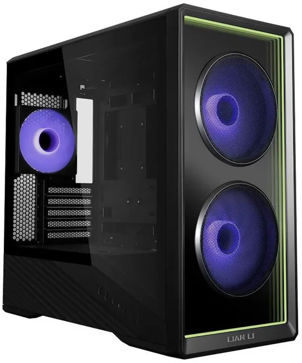 LIAN LI Vector V150 INF Micro-ATX PC Case (Black) | Infinity Mirror Reflective Front Panel, 3x Pre-Installed ARGB PWM Fans (2x 140mm + 1x 120mm), Back-Connect (BTF) Motherboard Support & 360mm Top Radiator Capacity