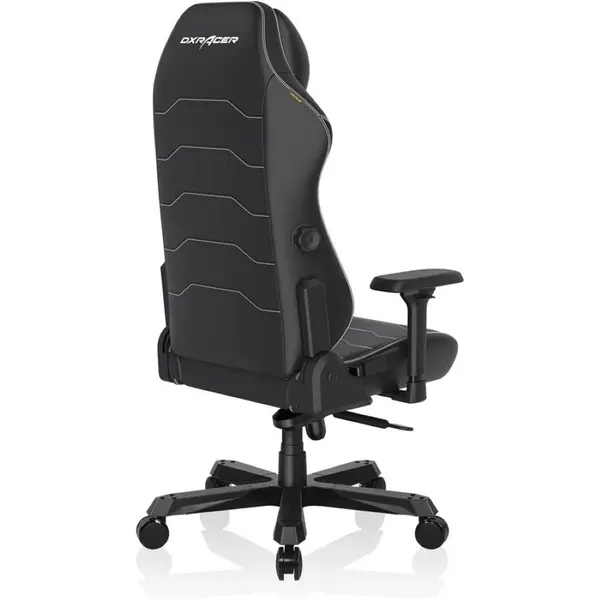 DXRacer Master Series Premium Ergonomic Executive Gaming Chair (Size XL / All Black) | Model: GC/XLMF24LTA/N (DMC-I233S-N), Premium Microfiber Leatherette & Cold-Cure Foam, Integrated 4D Rotary Lumbar Support, Rail-Mounted Adjustable Slow-Rebound Mem