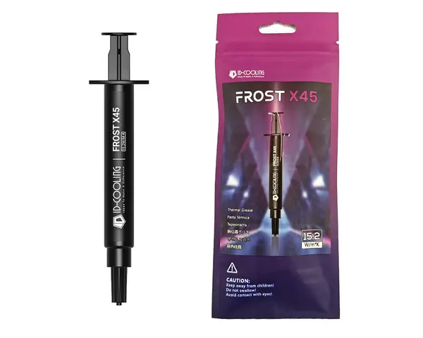 ID-COOLING FROST X45 High-Performance Thermal Paste (4g Syringe) | Model: FROST X45-4G, 15.2 W/m-K Ultra-High Thermal Conductivity, Low Thermal Impedance, Non-Electrically Conductive & Non-Capacitive, Long-Term Durability (Non-Curing / Non-Bleeding),