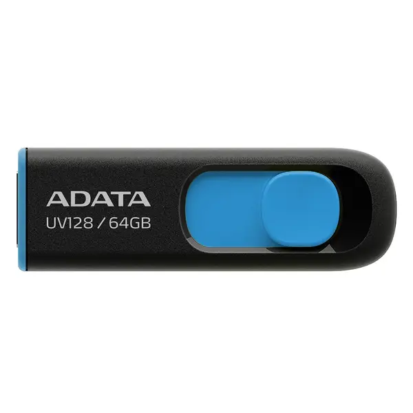 ADATA UV128 Retractable USB 3.2 Gen 1 Flash Drive – Capless Slide Design