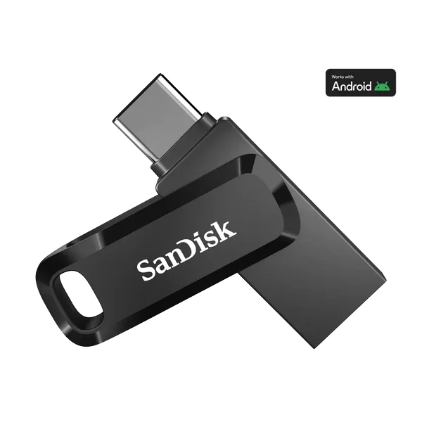 SanDisk 32GB Ultra Dual Drive Go USB Type-C & Type-A Flash Drive (Black) | Model: SDDDC3-032G-G46, USB 3.2 Gen 1 High-Speed (Up to 300MB/s Read), 2-in-1 Reversible Swivel Design, OTG On-the-Go Smartphone & PC Compatibility