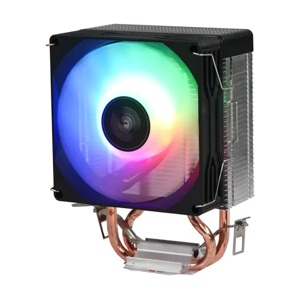 EASE EAF280R CPU Air Cooler | 2 Heat Pipes | TDP 100W | RGB Fan | 2600 RPM | 43 CFM Airflow | AM4 / AM5 / LGA1700 / LGA1851 / LGA1200 | Budget Air Cooling Solution | Copper Heat Pipes