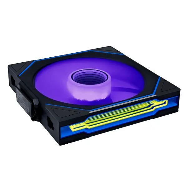 LIAN LI UNI FAN SL-INF Wireless 120mm ARGB PWM PC Cooling Fan 3-Pack with L-Wireless Controller (Black) | Cable-Free Interlocking Daisy-Chain System, 2.4 GHz L-Wireless Sync, Triple-Zone Infinity Mirror RGB & FDB Bearings