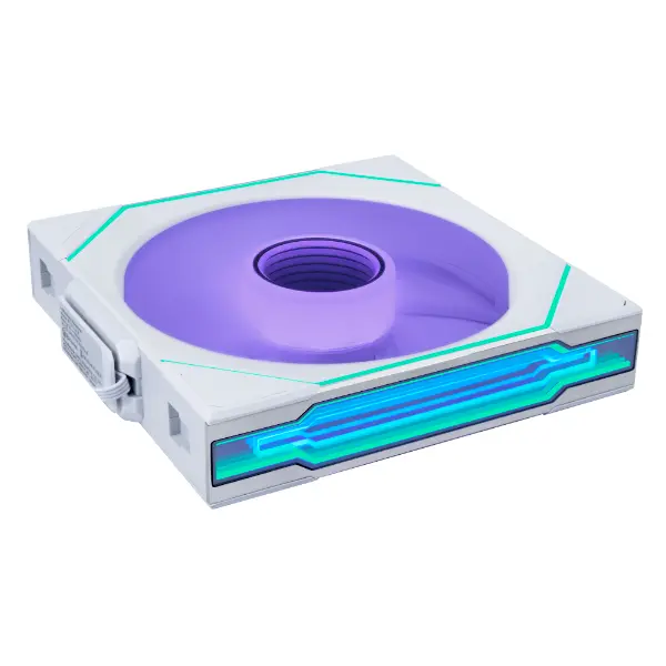 LIAN LI UNI FAN SL-INF Wireless 120mm ARGB PWM PC Cooling Fan 3-Pack with L-Wireless Controller (white) | Cable-Free Interlocking Daisy-Chain System, 2.4 GHz L-Wireless Sync, Triple-Zone Infinity Mirror RGB & FDB Bearings
