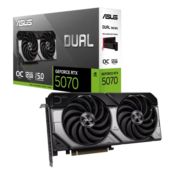 ASUS Dual GeForce RTX 5070 OC 12GB GDDR7 — Blackwell | Compact | Dual Axial-Tech | DLSS 4