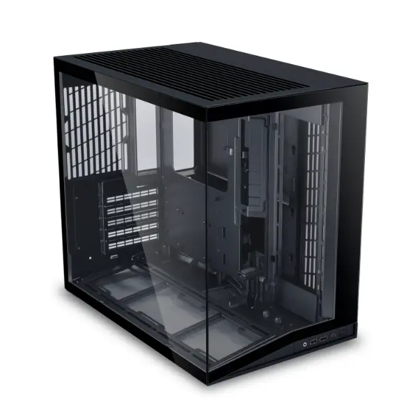 LIAN LI O11 Dynamic Mini V2 Mid-Tower PC Case | Pillarless Dual-Chamber Tempered Glass Chassis, Native ATX PSU & Back-Connect Motherboard Support, 10° Slanted Bottom Airflow & Dual 360mm/280mm Radiator Capacity