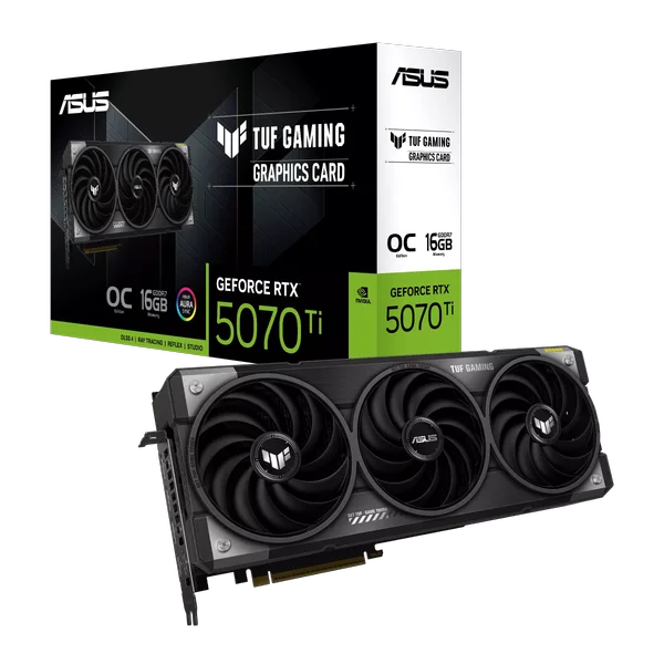 ASUS TUF Gaming GeForce RTX 5070 Ti OC 16GB GDDR7 — Military-Grade | Phase-Change | 3.125-Slot