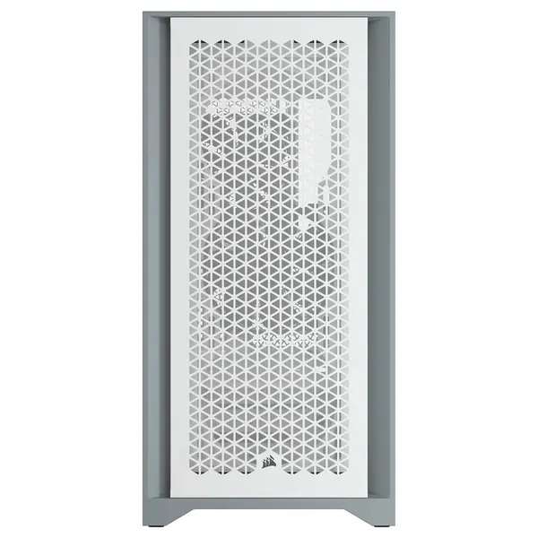 CORSAIR iCUE 4000D RGB AIRFLOW QL Edition Mid-Tower ATX Case (True White) | High-Airflow Steel Front Panel, 4x Pre-Installed QL120 RGB Fans & Included iCUE Lighting Node CORE