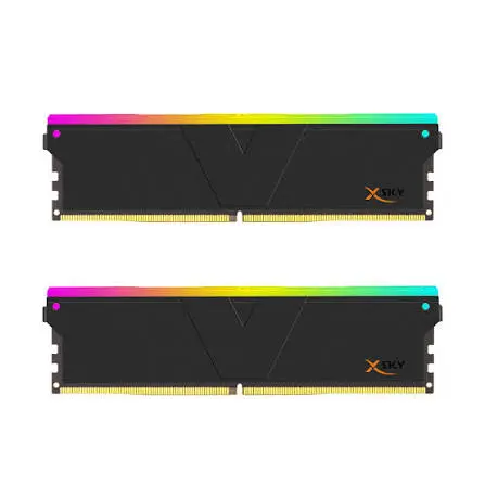 V-COLOR Manta XSky DDR5 32GB (2 x 16GB) 6400MHz CL32 1.4V SK Hynix IC RGB Gaming Desktop Memory Module - Black (AMD EXPO)