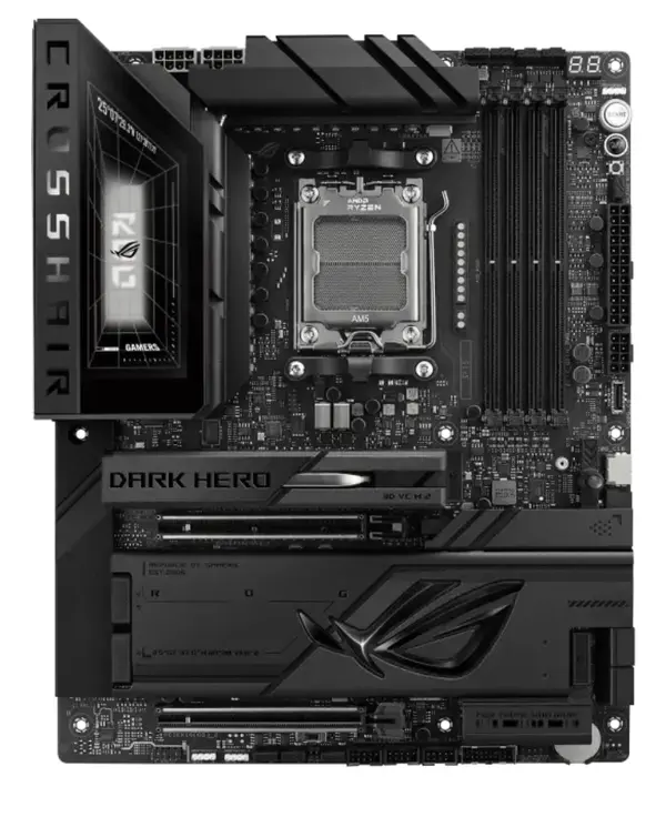 ASUS ROG CROSSHAIR X870E DARK HERO AMD AM5 Flagship ATX Motherboard | Dual PCIe 5.0 x16, 10GbE + 5GbE, Wi-Fi 7 & 20+2+2 Power