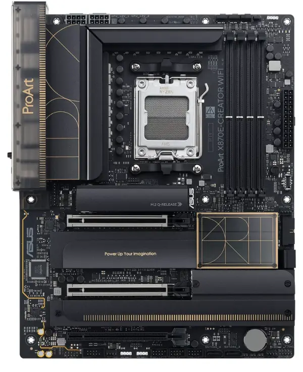 ASUS ProArt X870E-Creator WiFi AMD AM5 ATX Motherboard | Dual PCIe 5.0 x16, 10GbE + 2.5GbE, Wi-Fi 7 & Dual USB4 40Gbps