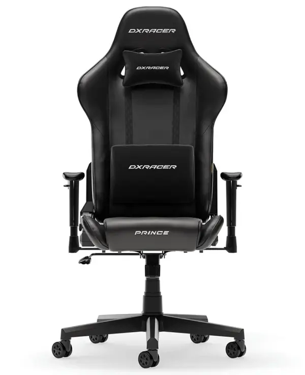 DXRacer Prince Series Ergonomic Gaming Chair (Large Size / L-Size Edition) | Model: GC-P132-L-F2, Heavy-Duty Steel Skeleton, High-Density Cold-Cure Mold Foam & Breathable Leatherette, 1D Height-Adjustable Armrests, 90°–135° Recline with Conventional 