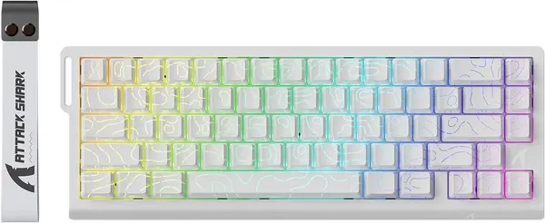 Attack Shark X68HE Magnetic Switch Keyboard – White Contour Line