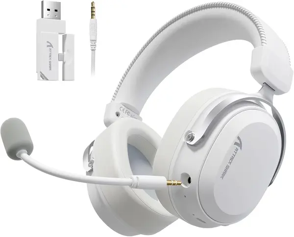 Attack Shark L30 PRO Tri-Mode Wireless Gaming Headset – Pure White