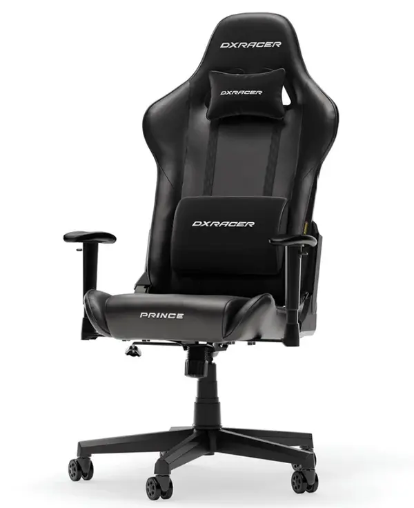 DXRacer Prince Series Ergonomic Gaming Chair (Large Size / L-Size Edition) | Model: GC-P132-L-F2, Heavy-Duty Steel Skeleton, High-Density Cold-Cure Mold Foam & Breathable Leatherette, 1D Height-Adjustable Armrests, 90°–135° Recline with Conventional 