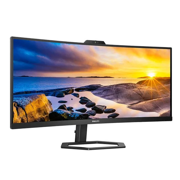 Philips 34E1C5600HE 34" Curved UltraWide Monitor | Built in 5MP Windows Hello Webcam and USB C