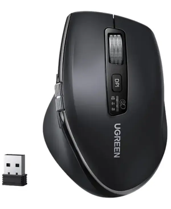 UGREEN Scrolling Master Dual-Mode Wireless Ergonomic Mouse (Black)