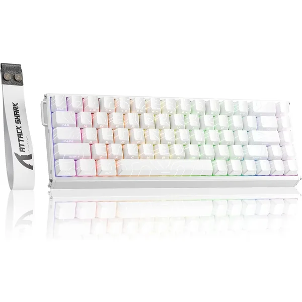 Attack Shark X68HE Magnetic Switch Keyboard – White Contour Line