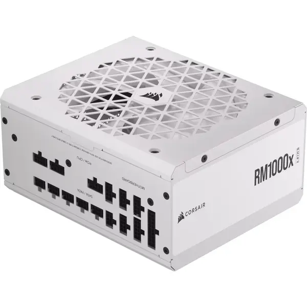 CORSAIR RMx Series RM1000x 1000W Fully Modular ATX Power Supply (White) | 80 PLUS Gold Certified, Zero RPM Fan Mode, 100% Japanese 105°C Capacitors & White Modular Sleeved Cables