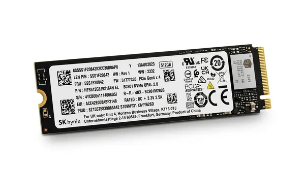 SK hynix BC901 512GB M.2 PCIe Gen4 x4 NVMe Internal Solid State Drive – TCG OPAL 2.0 (176-Layer 4D TLC NAND / Read Up to 5,000 MB/s / Write Up to 4,200 MB/s / Low Power / Hardware Encryption / OEM Pull/Tray)
