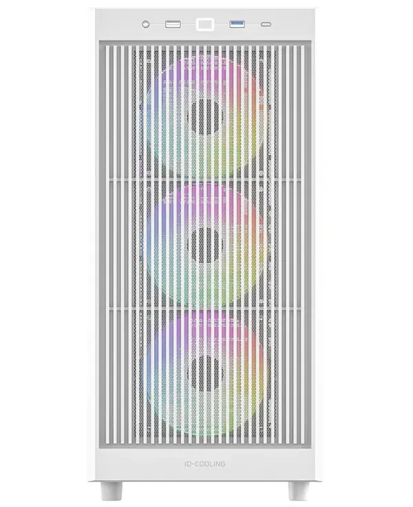 ID-COOLING WARE 510 ARGB WHITE ATX PC Case | Classic High-Airflow Mid-Tower, Tempered Glass, 4x Pre-Installed ARGB Fans & Dual 360mm Radiator Support