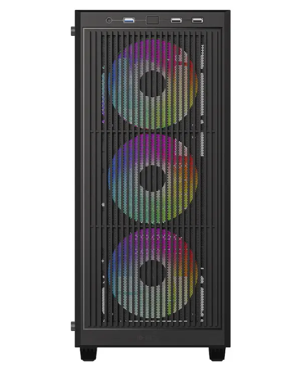 ID-COOLING WARE 310 ARGB Micro-ATX PC Case | High-Airflow Mesh Front, Tempered Glass Side Panel, 3x Pre-Installed ARGB Fans & 240mm/280mm Radiator Support