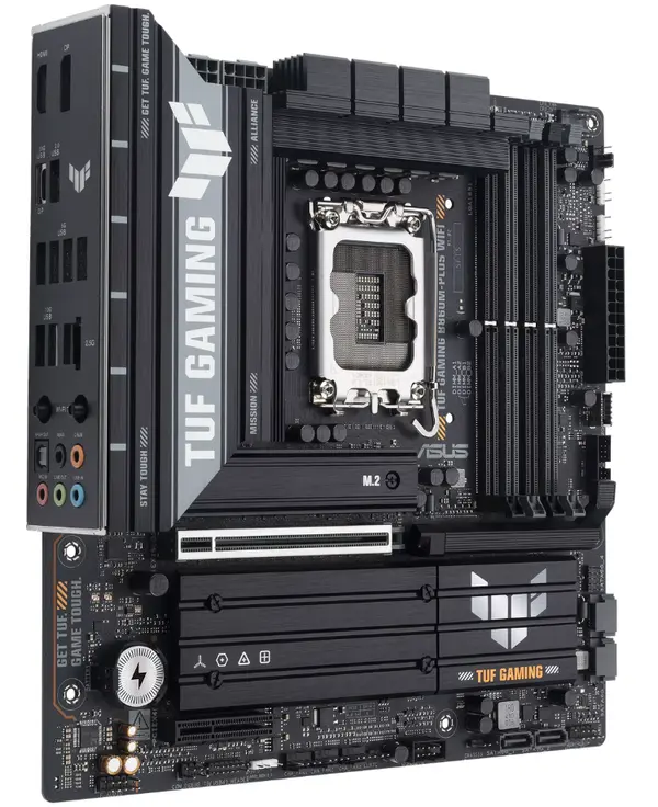 ASUS TUF GAMING B860M-PLUS WIFI Micro-ATX Motherboard | Intel LGA 1851, DDR5 8800+ MT/s (OC), PCIe 5.0 M.2, Wi-Fi 7 & Realtek 2.5Gb LAN