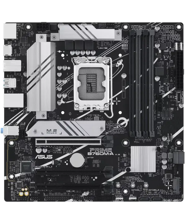 ASUS PRIME B760M-A Intel® LGA 1700 Micro-ATX Motherboard | DDR5, Dual M.2 NVMe, 4x DDR5 & Realtek 2.5GbE