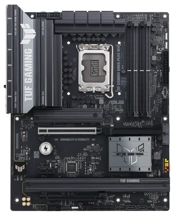 ASUS TUF GAMING B860-PLUS WIFI ATX Motherboard | Intel LGA 1851, DDR5 8666+ MT/s (OC), PCIe 5.0 M.2, Wi-Fi 7 & Realtek 2.5Gb LAN