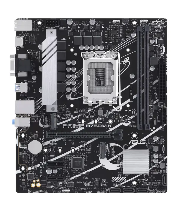 ASUS PRIME B760M-K Intel® LGA 1700 Micro-ATX Motherboard | DDR5, Dual PCIe 4.0 M.2 & Realtek 2.5GbE