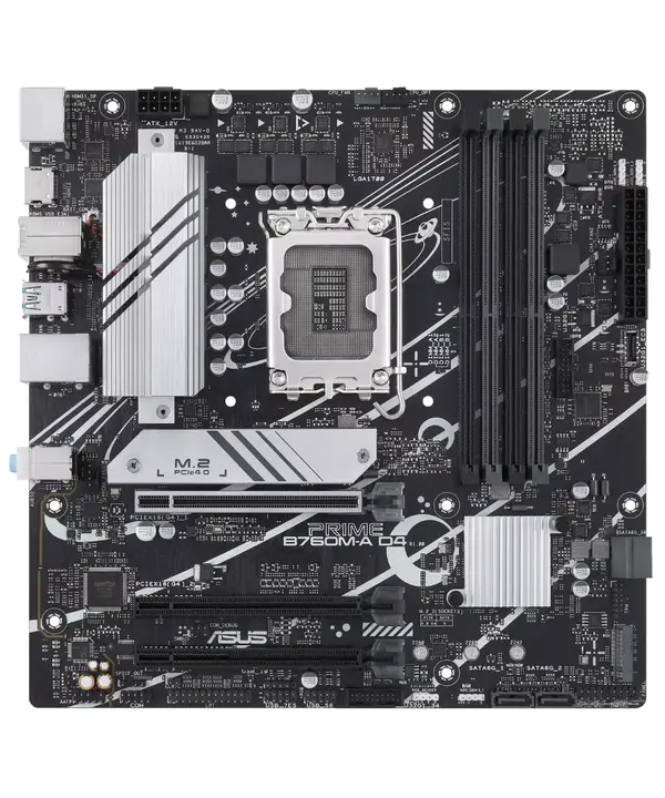 ASUS PRIME B760M-A D4 Intel® LGA 1700 Micro-ATX Motherboard | PCIe 4.0, Dual M.2 NVMe, 4x DDR4 & Realtek 2.5GbE