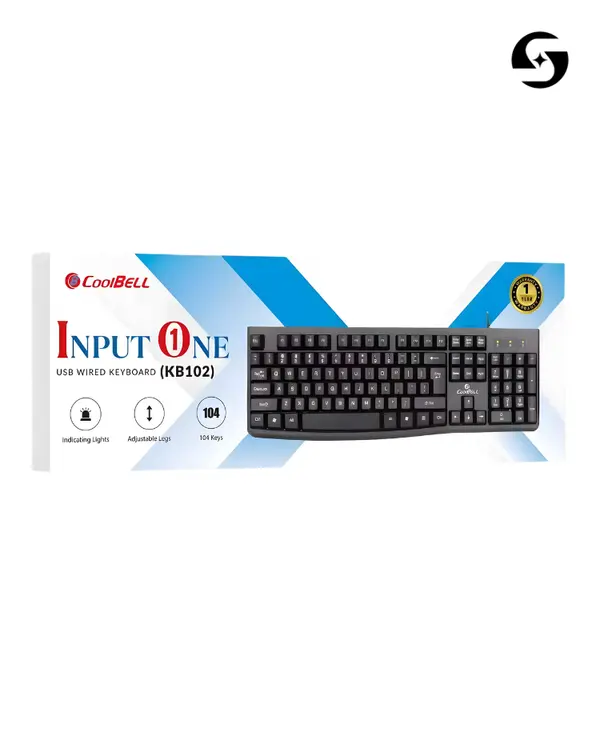 CoolBell Input One KB102 USB Wired Keyboard