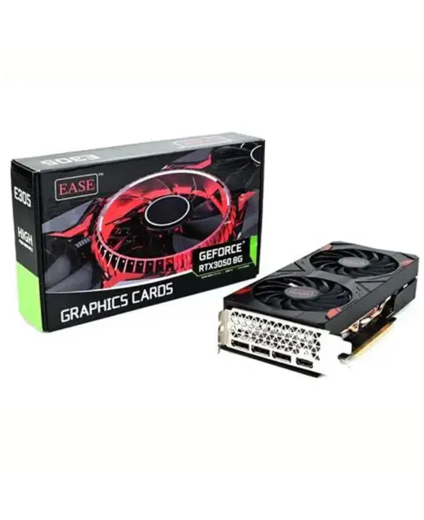 Ease E305 NVIDIA GeForce RTX 3050 8GB GDDR6 Graphics Card | Dual-Fan Cooling, Solid Protection Backplate & HDMI 2.1