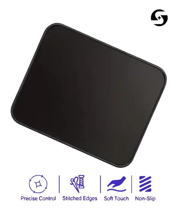 Starship Comfortable Non-Slip Soft Precision Mouse Pad - Black