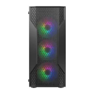 Cougar MX110 Compact ATX Black | Budget Mid Tower | Mesh Design | Basic ARGB | Tempered Glass