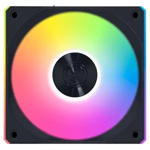LIAN LI UNI FAN CL Wireless with controller (Black) 120mm ARGB PWM PC Cooling Fan (Black) | Cable-Free Interlocking Daisy-Chain System, L-Wireless Sync Controller, Dual Lighting Zones & Fluid Dynamic Bearing