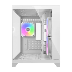 Cougar FV150 Mini Black & White | Dual Chamber | Reverse Connector MB | 400mm GPU | 360mm AIO