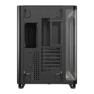 CORSAIR AIR 5400 RS-R ARGB Triple Chamber Mid-Tower PC Case | Dual Curved Glass French Door Panels, 3x Pre-Installed RS120-R Reverse-Rotor ARGB Fans, Back-Connect (BTF) Motherboard Support & RapidRoute 2.0
