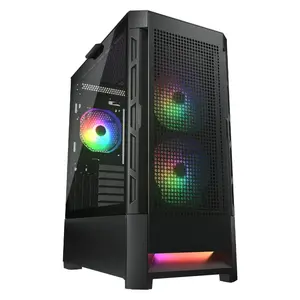 Cougar Duoface RGB Mid Tower Black | 2-Type Front Panels | Dual Chamber | ATX | ARGB