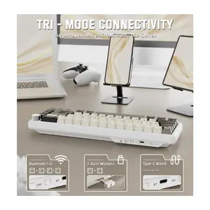 Attack Shark X66 | 60% Compact Wireless Keyboard | CNC Volume Knob | Side-Print PBT | Tri-Mode | Hot-Swap