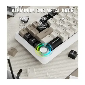 Attack Shark X66 | 60% Compact Wireless Keyboard | CNC Volume Knob | Side-Print PBT | Tri-Mode | Hot-Swap