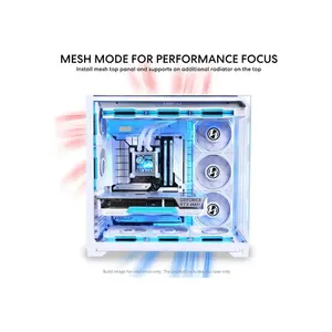LIAN LI O11 Vision Compact | ATX Mid Tower Computer Case Back Connect Support O11VPW White/Black