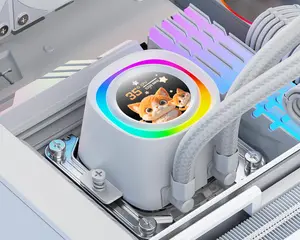 ID-Cooling FX240 LCD Black | 240mm AIO | 1.48" Full-Color LCD + ARGB Ring | Gen7 Pump | 350W TDP