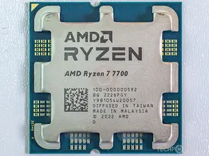 AMD Ryzen 7 7700 Desktop Processor (8-Core/16-Thread, 5.3 GHz Boost, Socket AM5, 65W) with Wraith Prism RGB Cooler