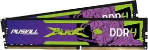 PUSKILL 16GB DDR4 Desktop RAM Module (Black) | 3200MHz High-Speed Frequencies, CL22 Low Latency, 288-Pin UDIMM, Intel XMP 2.0 & AMD Ryzen Compatible
